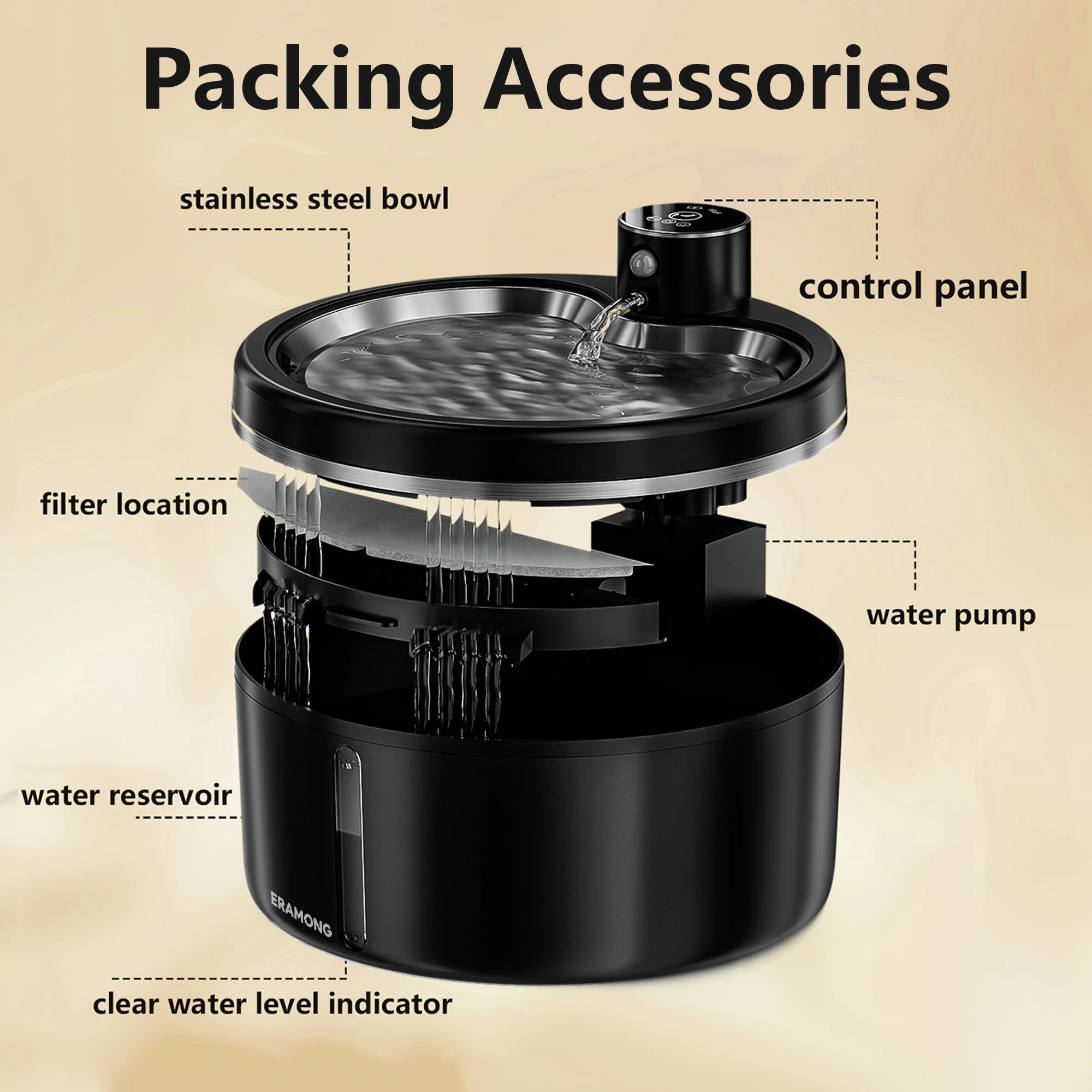 NexoPet Flow™ – Smart Wireless Pet Fountain