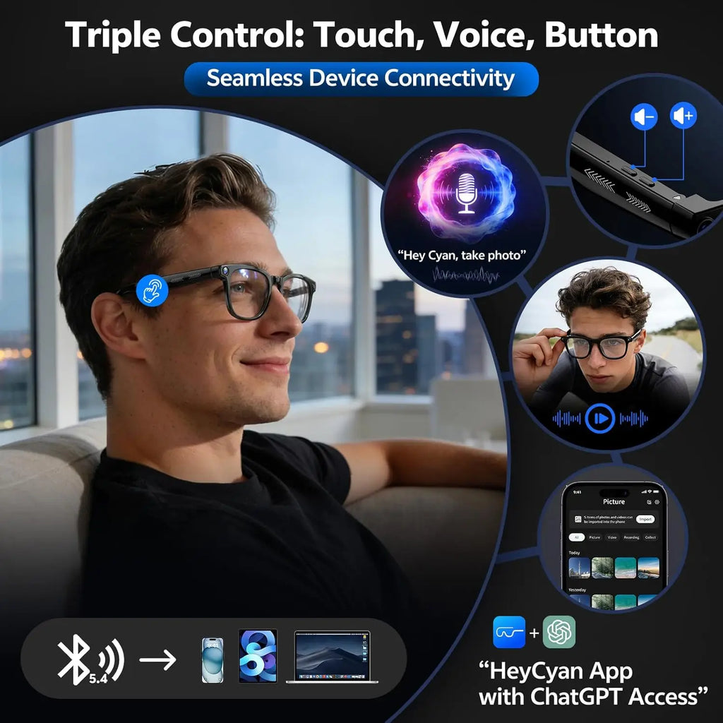 NexoLuma AI™ – Smart AI Camera Glasses